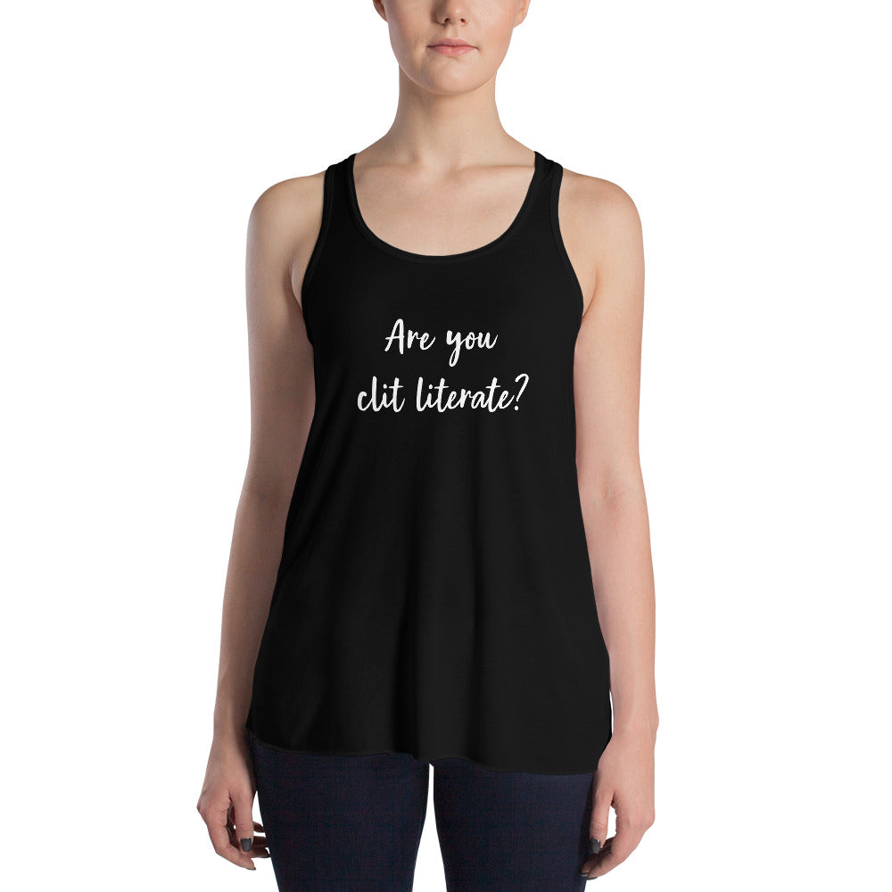 Are You Clit Literate? - Women's Flowy Racerback Tank