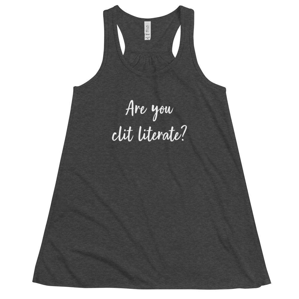 Are You Clit Literate? - Women's Flowy Racerback Tank