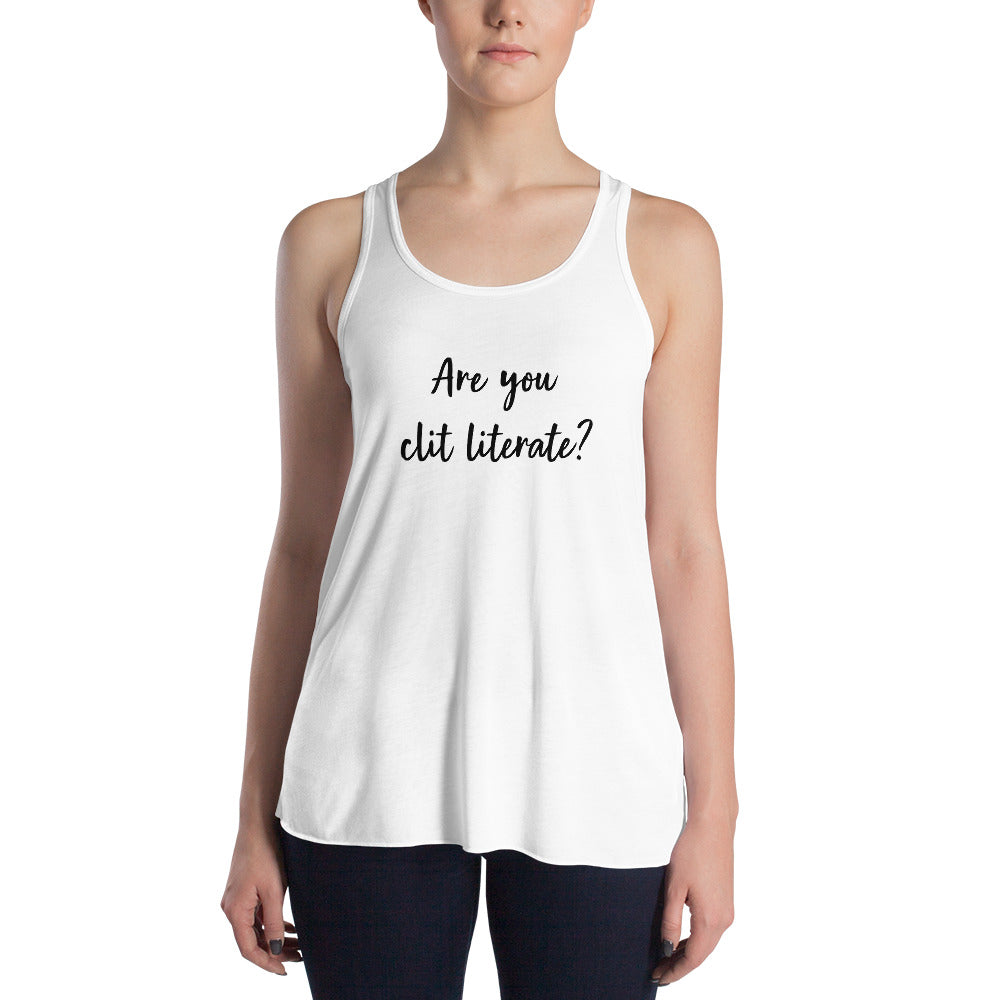 Are You Clit Literate? - Women's Flowy Racerback Tank