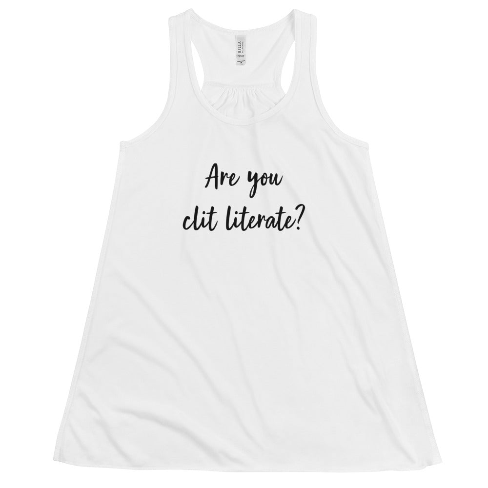 Are You Clit Literate? - Women's Flowy Racerback Tank